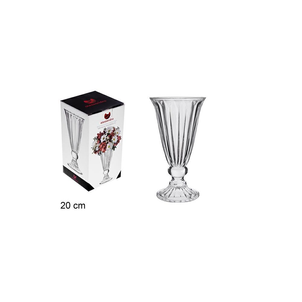 VASO IN VETRO VENEZA MODELLO C 20 CM